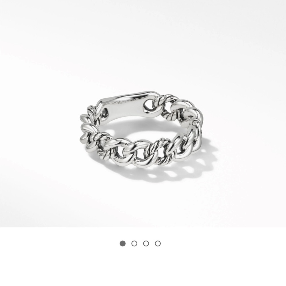 David Yurman Size 6 Sterling Silver Belmont Curb Link Band Ring